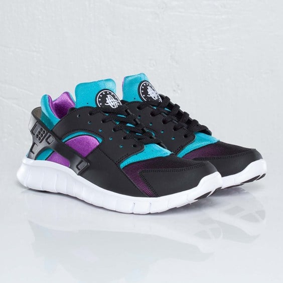 Nike Huarache Free 2012 'Black/Turquoise Blue-Magenta'