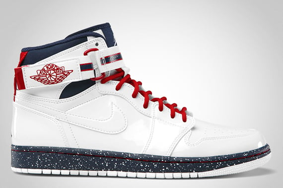 Air Jordan 1 High Strap Premier White/White-Varsity Red-Midnight Navy