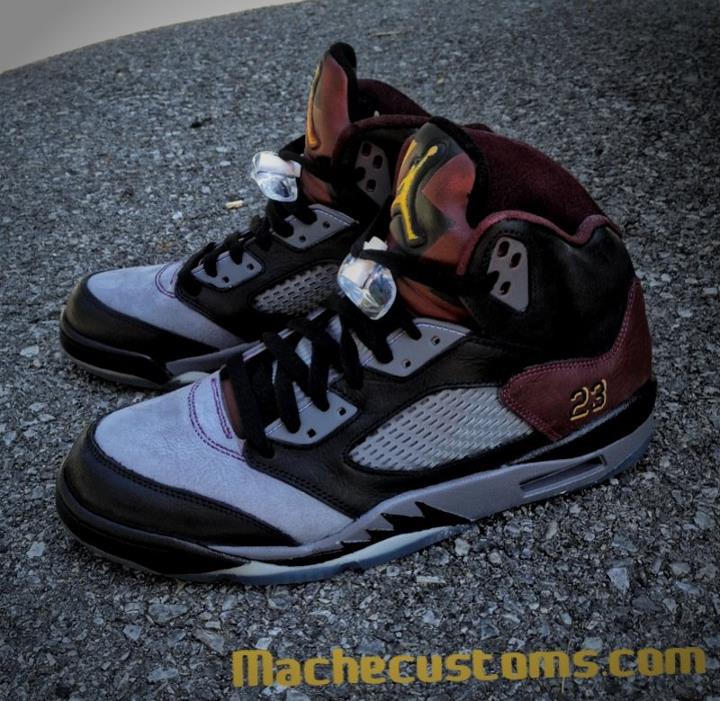 Air Jordan 5 'Bordeaux' by Mache Custom Kicks