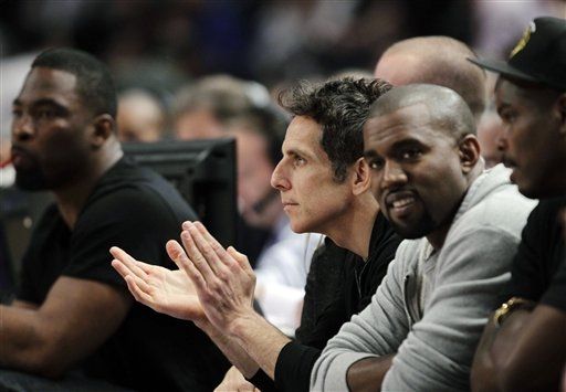 Kanye West Sits Courtside at MSG in the Air Flight 89