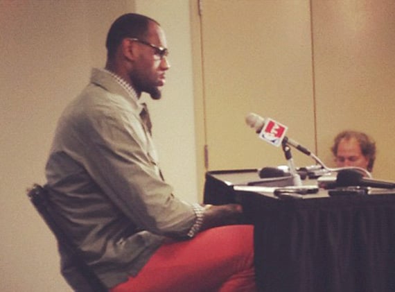 LeBron James in the Nike Air Yeezy 2
