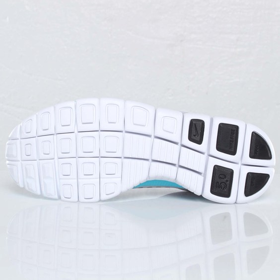 Nike Free 5.0 V4 'Wolf Grey/White-Turquoise Blue'