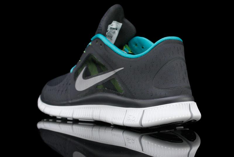 Nike Free Run+ 3 'Anthracite/Reflective Silver-Pro Platinum-New Green'