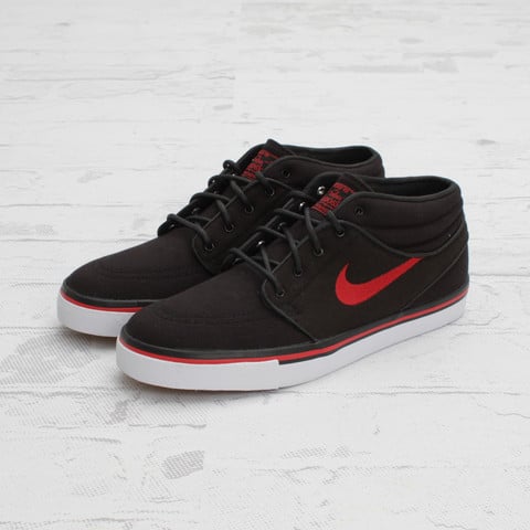 Nike SB Stefan Janoski Mid 'Black/Sport Red' - Now Available