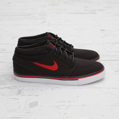 Nike SB Stefan Janoski Mid 'Black/Sport Red' - Now Available