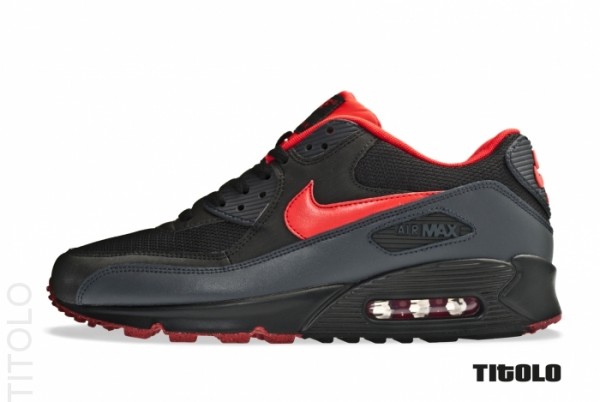 nike air max 90 red black grey