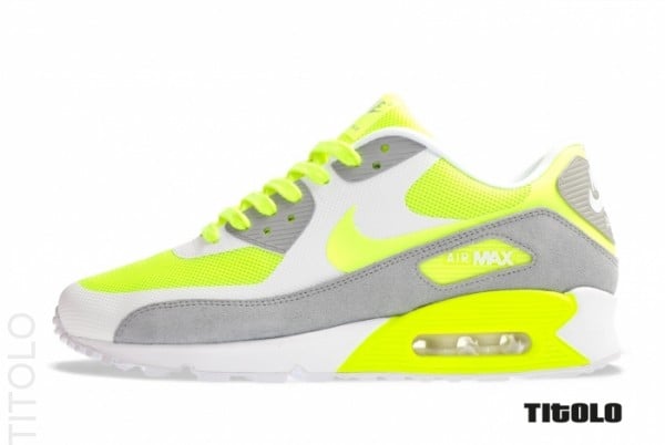 Nike Air Max 90 Hyperfuse Premium Suede \u0027Volt/Grey-White\u0027