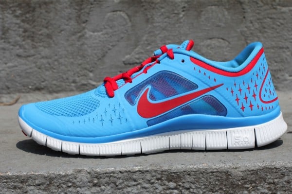 Nike Free Run+ 3 'Blue Glow/University Red'