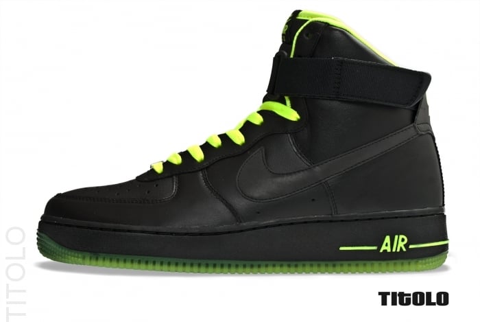 Release Reminder: Nike Air Force 1 Hi Premium 'Black/Black-Volt'