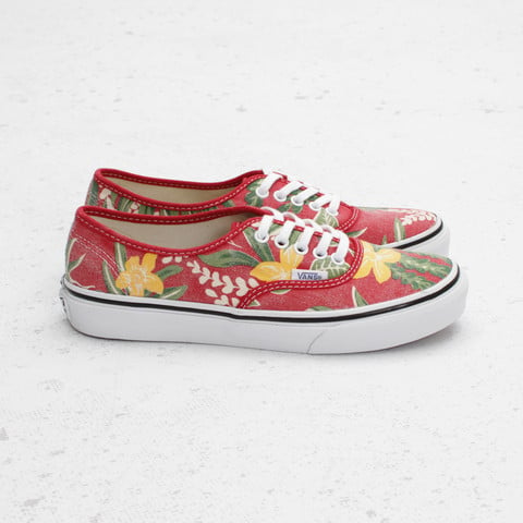 vans authentic slim red