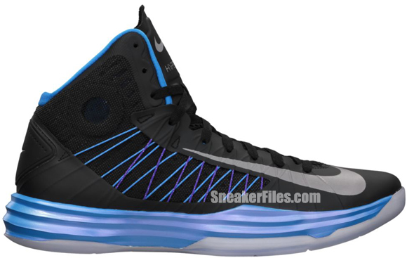 Women's Nike Hyperdunk+ Sport Pack 'Black/Metallic Silver-Blue Glow'