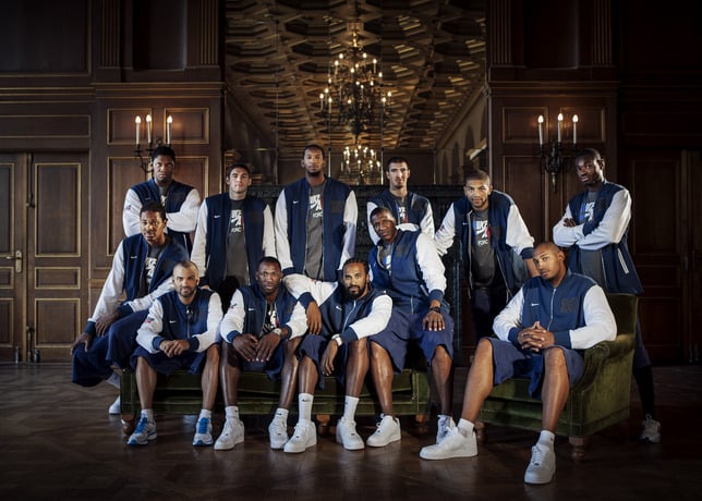 French National Team and Rajon Rondo at the WBF in Paris