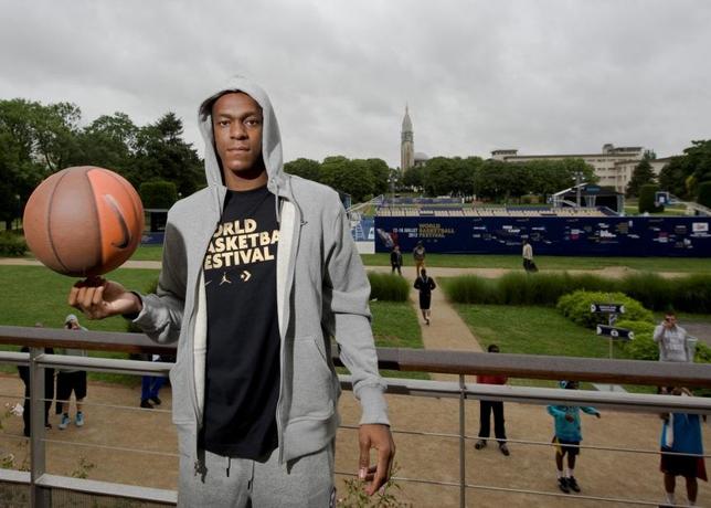 French National Team and Rajon Rondo at the WBF in Paris