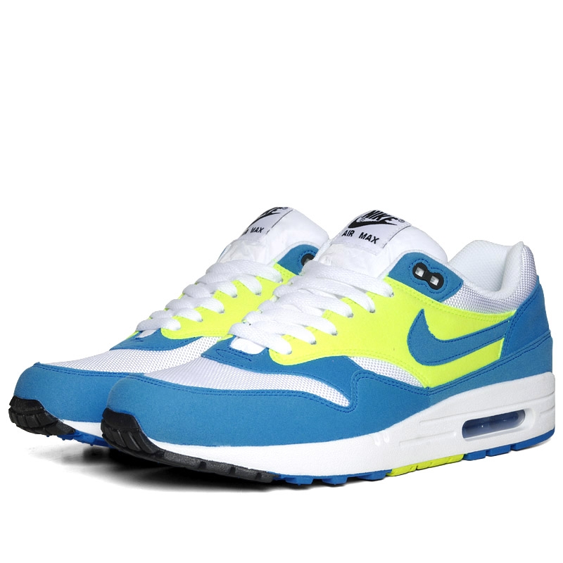 Nike Air Max 1 'White/Blue Glow-Volt'