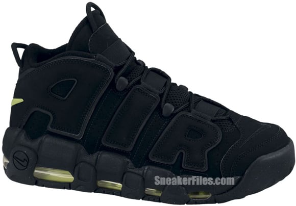 Release Reminder: Nike Air More Uptempo 'Black/Black-Volt'