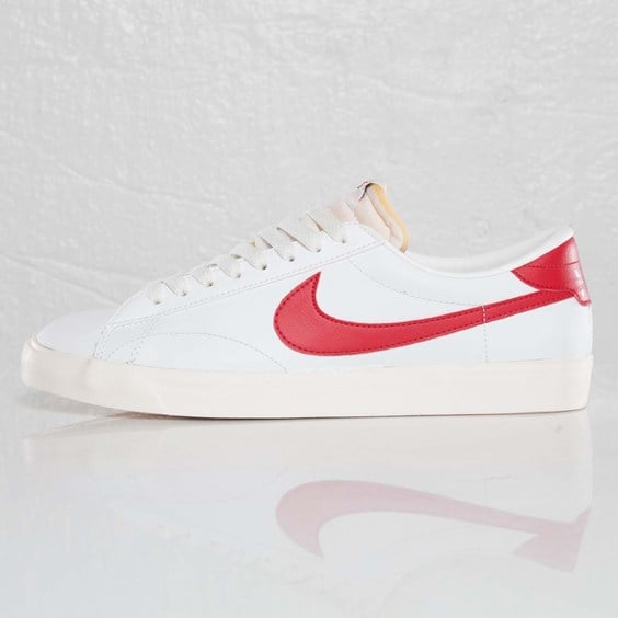 old school red and white nikes