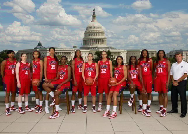 USA Men's and Women's Basketball Teams at the Nike World Basketball Festival
