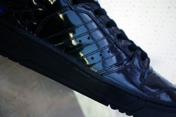 adidas black patent leather sneakers