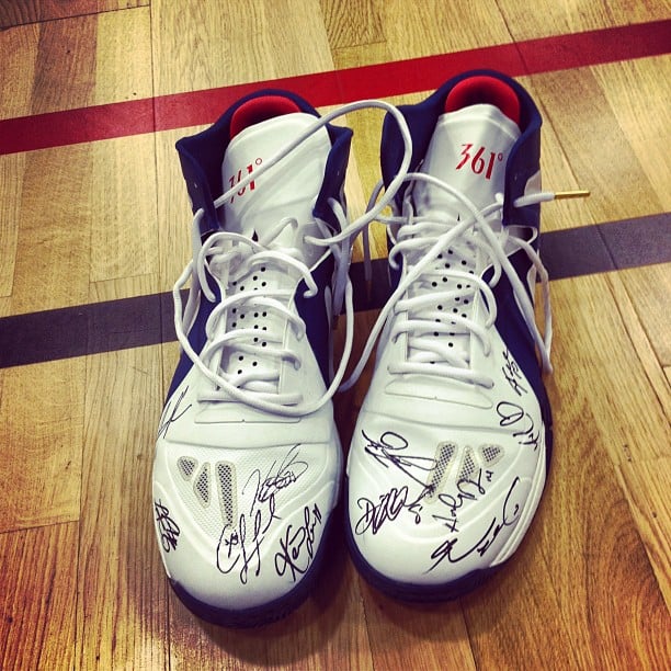 Kevin Love's Autographed 'USA' 361° Sneakers