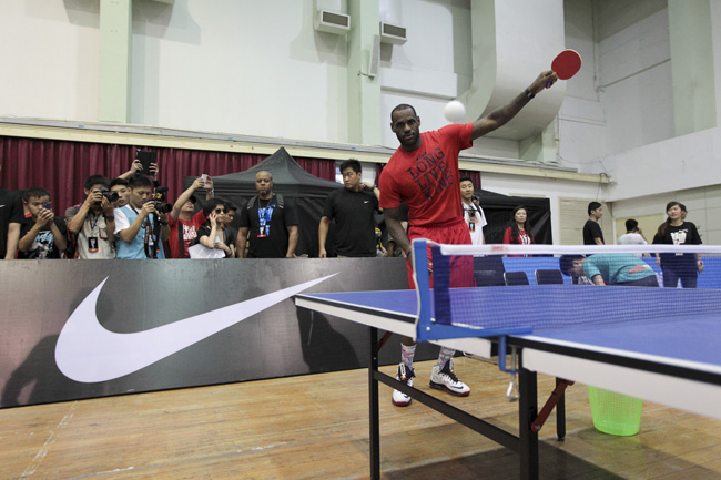 LeBron James in the Nike LeBron X+ Sport Pack 'Gold Medal'
