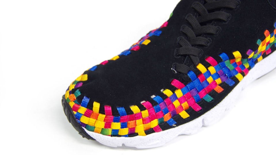 Nike Air Footscape Woven Chukka Premium QS Rainbow ‘Black/Black-White’ at mita