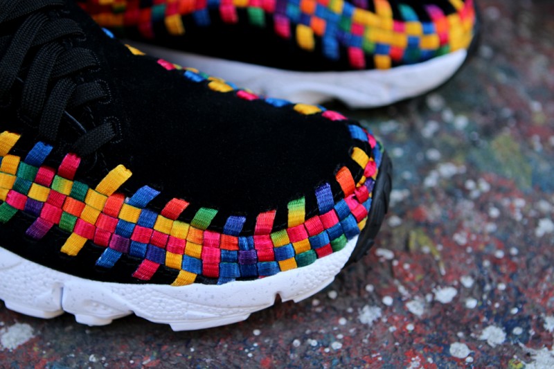 Nike Air Footscape Woven Chukka Premium QS Rainbow ‘Black/Black-White’ at Kith NYC