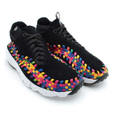 Nike Air Footscape Woven Chukka Premium QS Rainbow ‘Black/Black-White’ at atmos