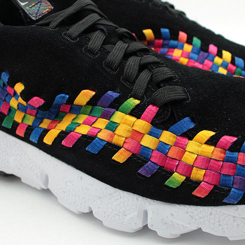 Nike Air Footscape Woven Chukka Premium QS Rainbow ‘Black/Black-White’ at atmos