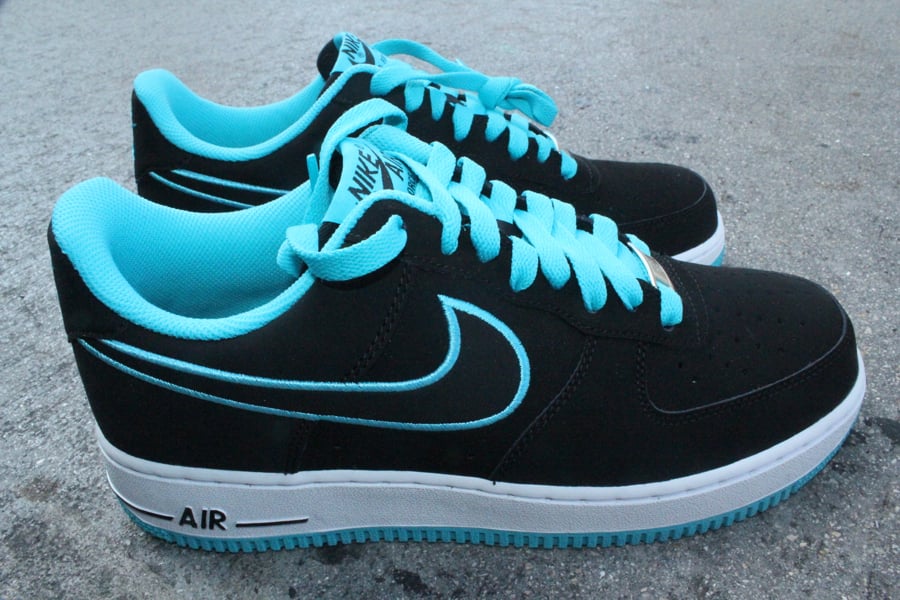 Nike Air Force 1 Low Embroidery ‘Black/Turquoise Blue’