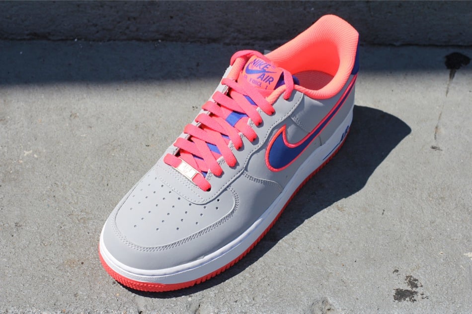 Nike Air Force 1 Low Embroidery ‘Wolf Grey/Game Royal-Hot Punch’ at Oneness