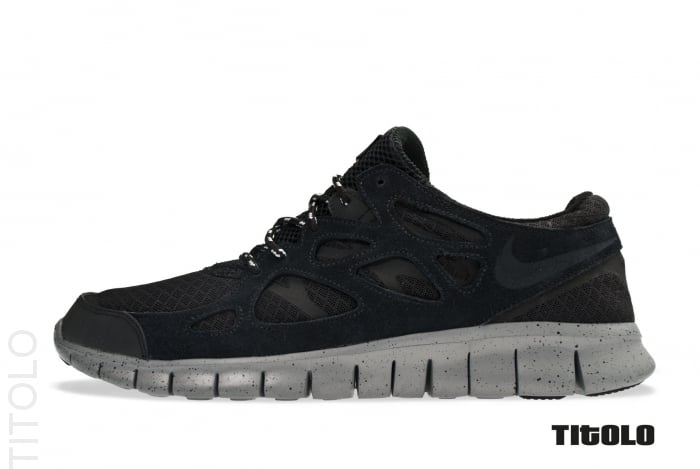 Nike Free Run+ 2 'Black/Black-Metallic Silver'