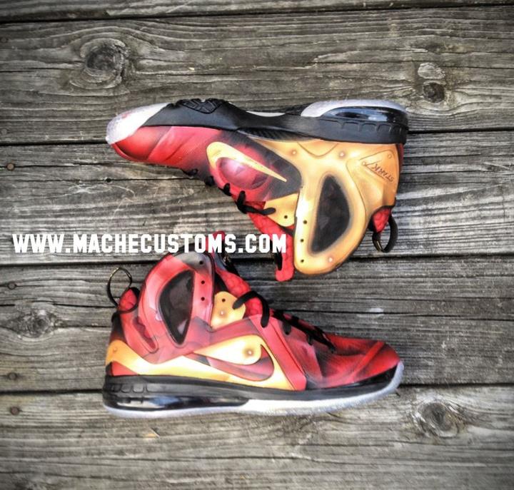 Nike LeBron 9 P.S. Elite 'Tony Stark' by Mache Custom Kicks