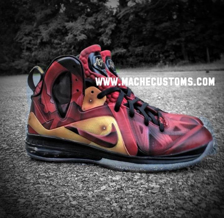 Nike LeBron 9 P.S. Elite 'Tony Stark' by Mache Custom Kicks