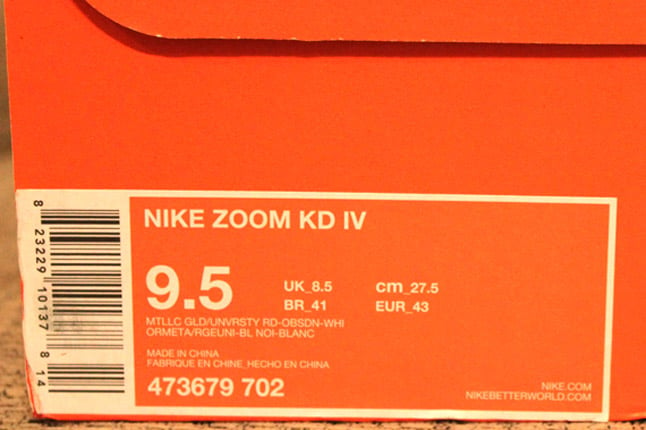 Nike Zoom KD IV ‘Gold Medal’ – New Images