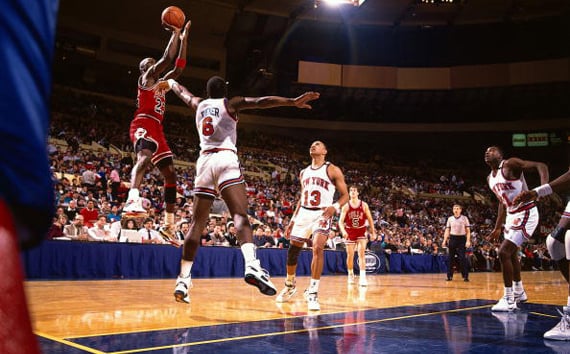 Michael Jordan Jumpshot Over New York Knicks 1989