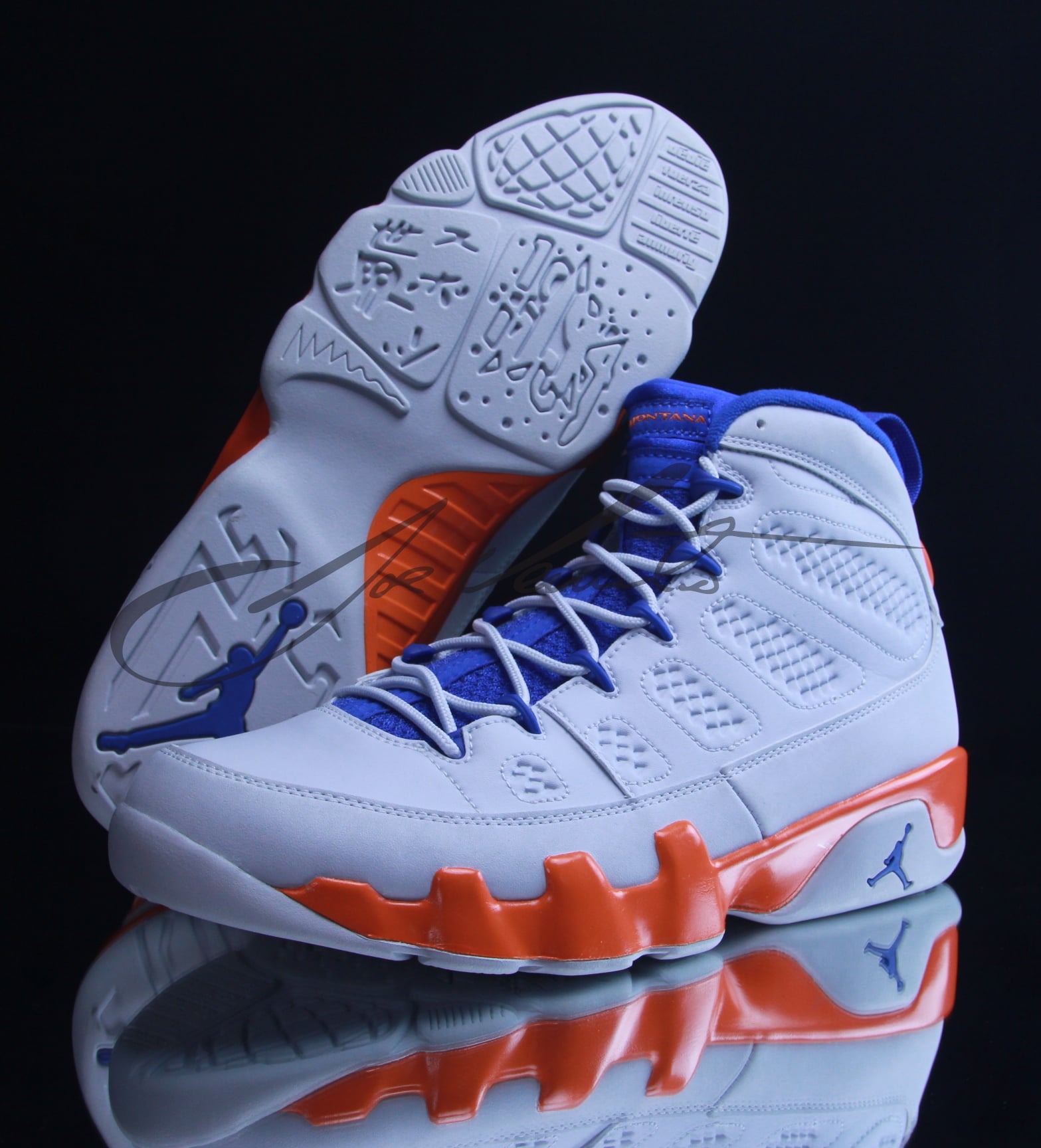 jordan 9 blue and orange