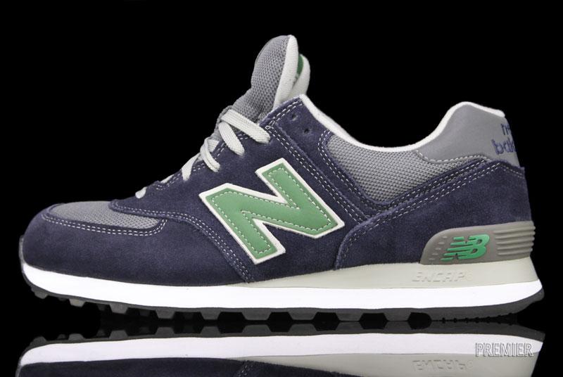 new balance 574 navy and green