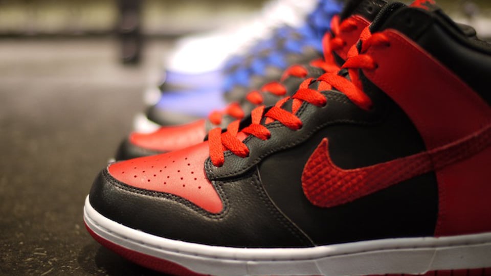 nike dunk high j pack red