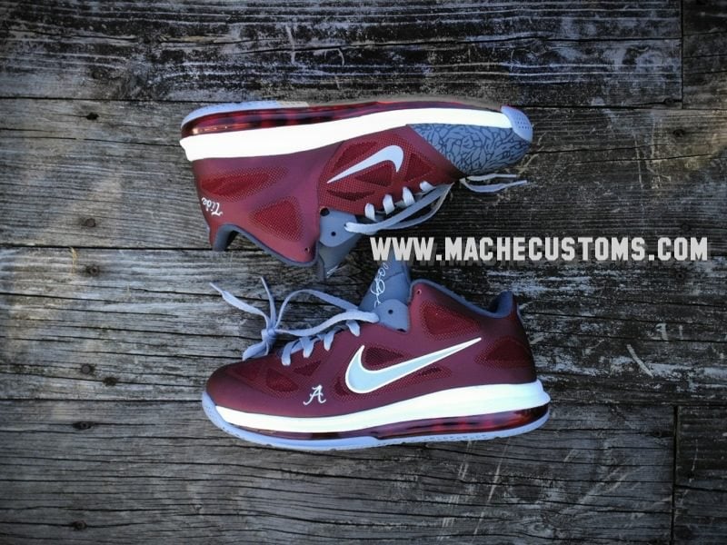 Nike LeBron 9 Low 'Roll Tide' by Mache Custom Kicks
