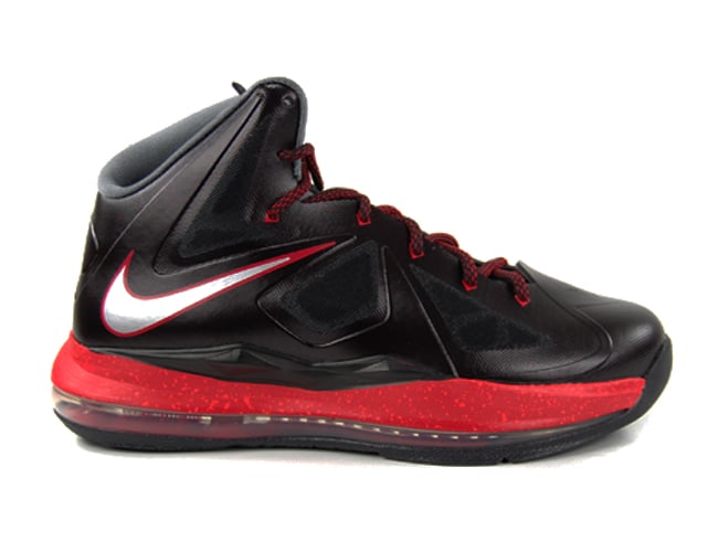 Nike LeBron X (10) GS 'Black/Chrome-University Red-Grey'