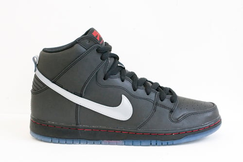 Nike SB Dunk High Premium 'Black/Silver-Varsity Red'