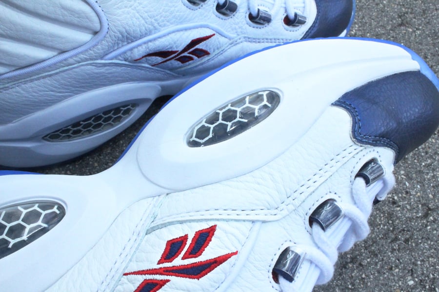 Reebok Question Mid ‘White/Pearlized Navy/Red’ at Mr. R Sports