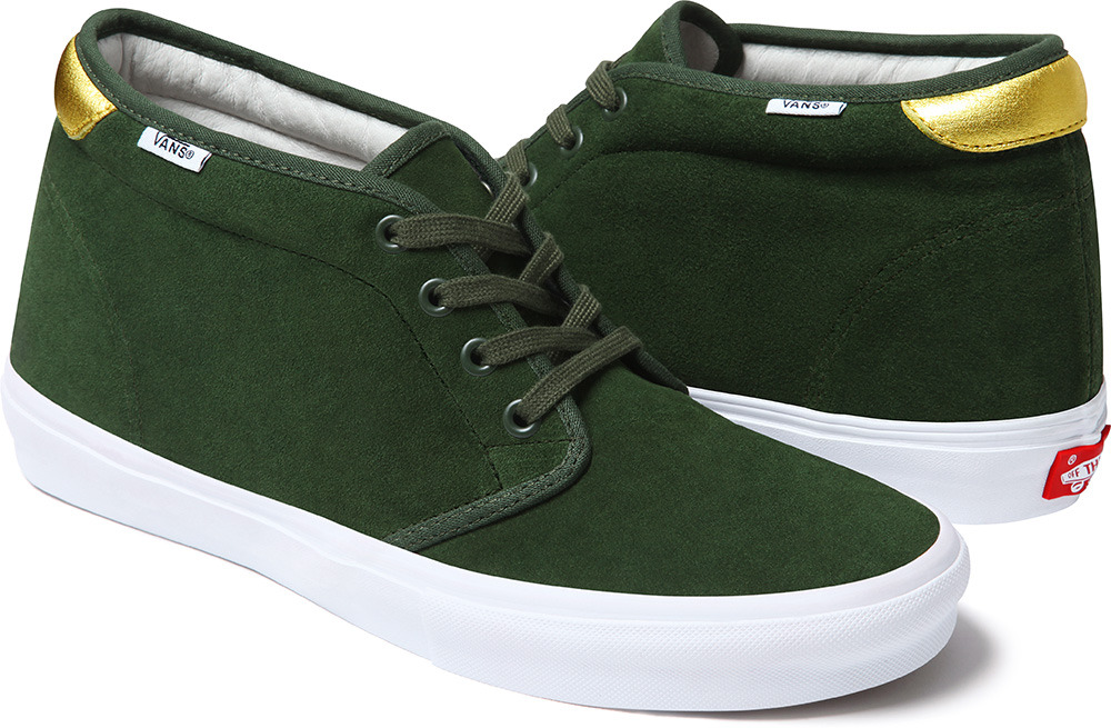 vans x supreme green