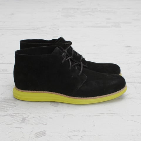 Cole Haan LunarGrand Chukka ‘Black Suede/Volt’