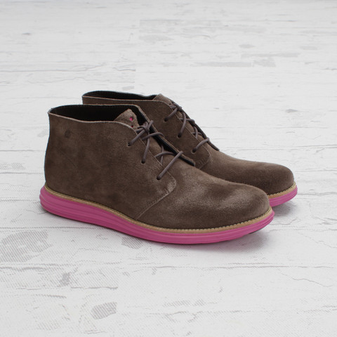 Cole Haan LunarGrand Chukka 'Grey Suede/Pink'