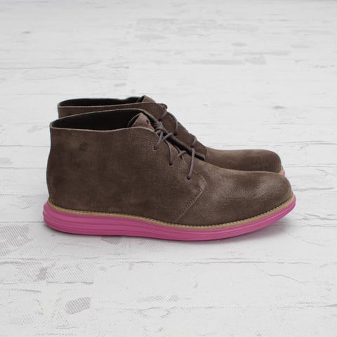 Cole Haan LunarGrand Chukka 'Grey Suede/Pink'