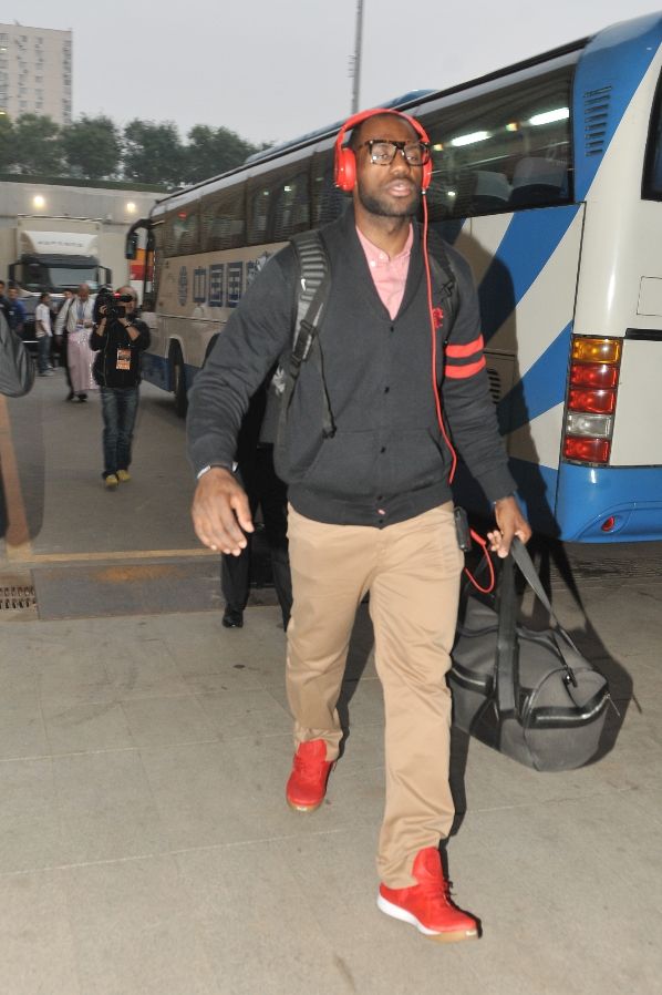 LeBron Arrives for Beijing Game in the LeBron ST Low