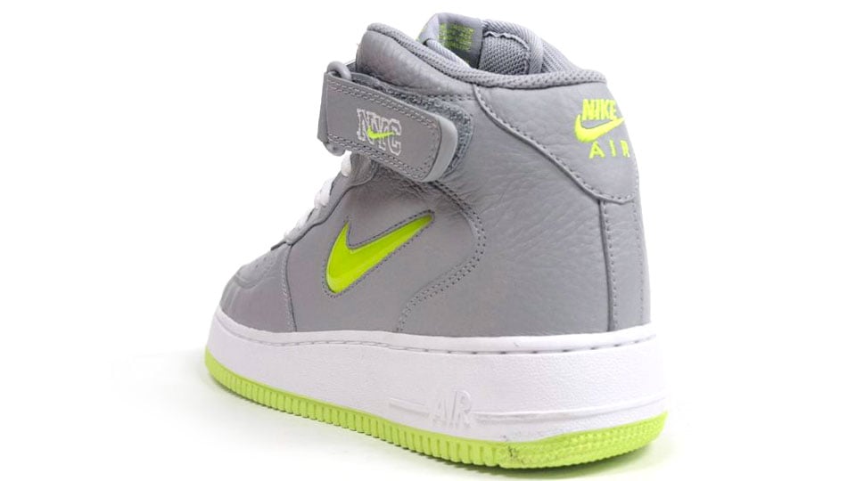 Nike Air Force 1 Mid Jewel NYC ‘Wolf Grey/Volt’ at mita