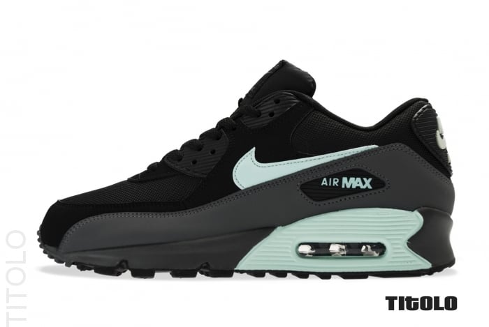 Nike Air Max 90 'Black/Mint Candy-Dark Grey'