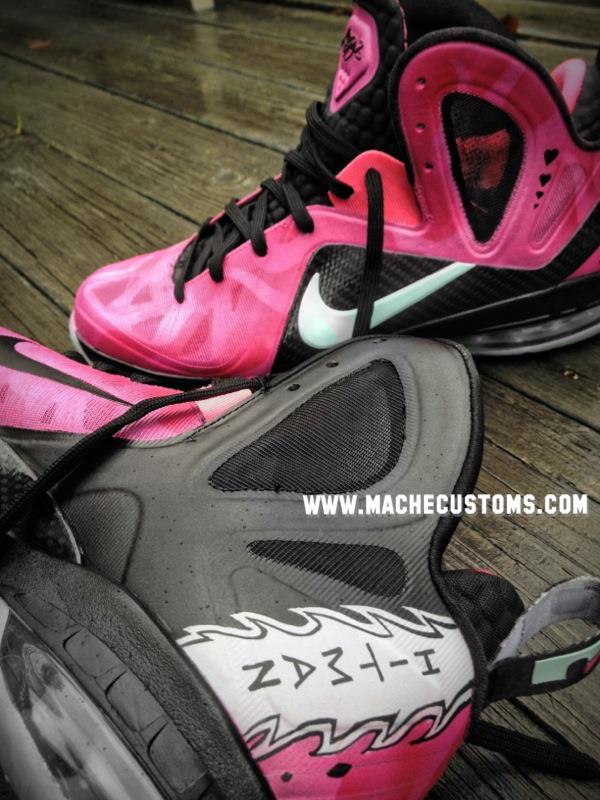 Nike LeBron 9 P.S. Elite 'Bret the Hitman Hart' by Mache Custom Kicks